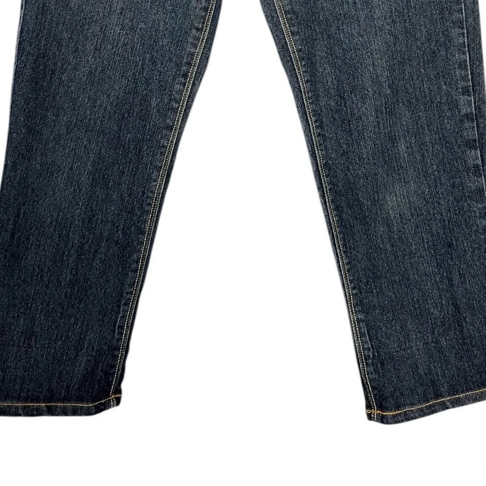 Faded Glory Womens Jeans Size 8‎ Dark Wash Straight Leg Cotton Blend Cropped